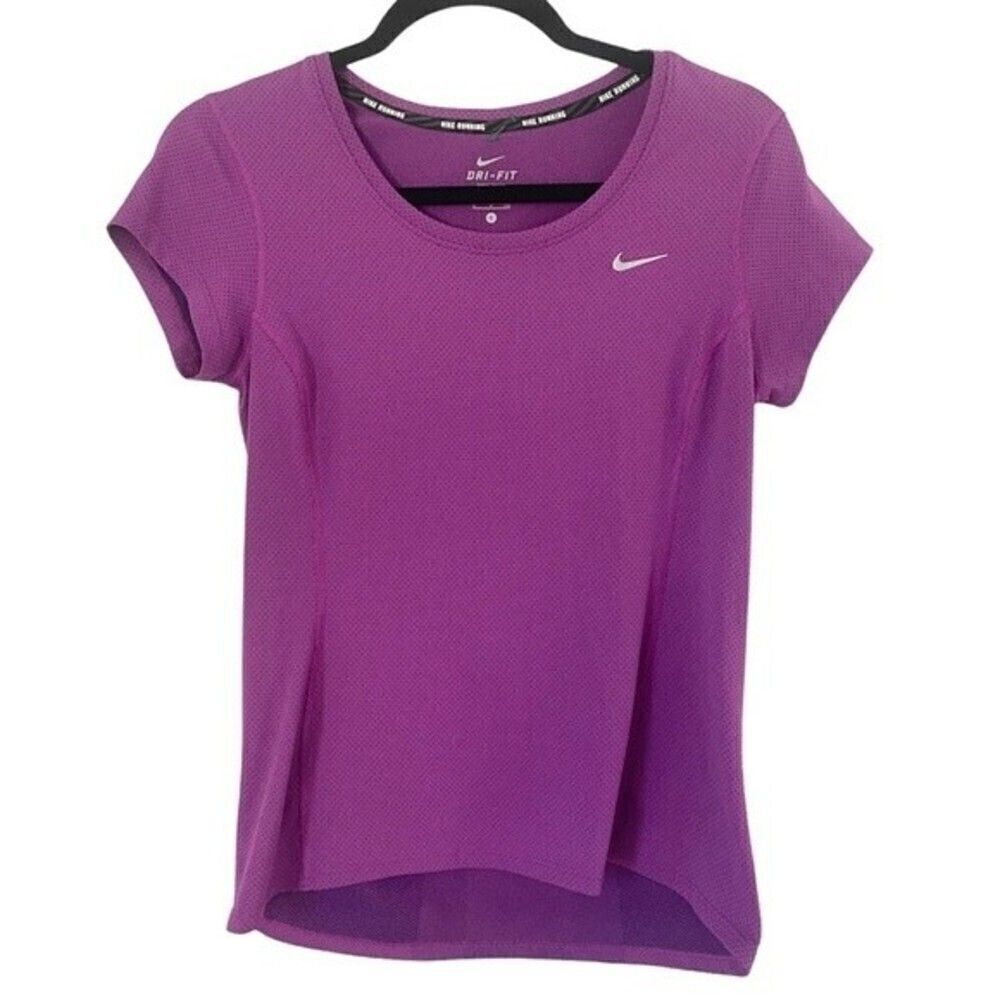 Nike shirt womens short sleeve dri fit purple athletic top small